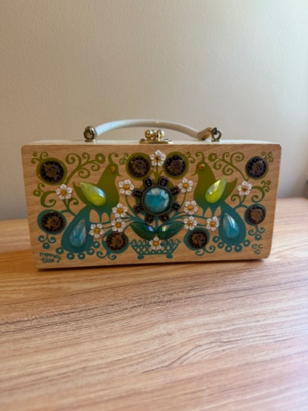Enid Collins Vintage "Money Tree" box Purse